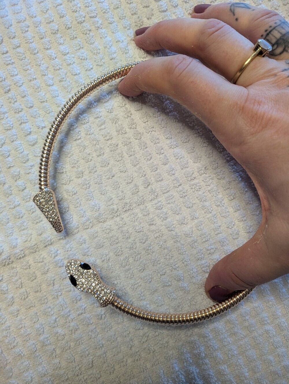 Silver Choker Snake Necklace NWOT - Picture 9 of 9